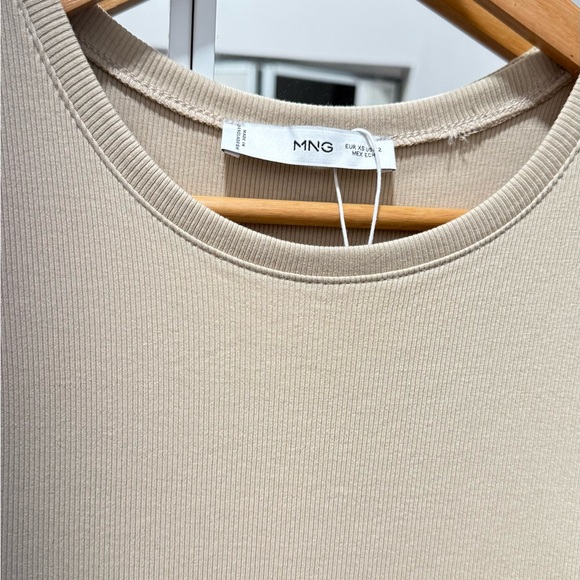 Mango Ribbed Beige Top - Picture 4 of 4
